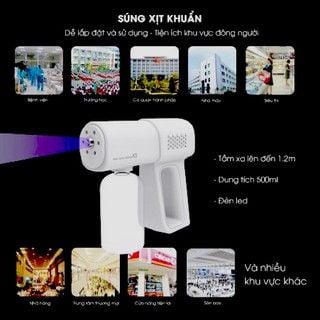 Súng xịt khuẩn cầm tay nano K5- Thiết bị phun khử trùng cho gia đình, công ty, hàng quán nhỏ