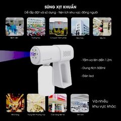 Súng xịt khuẩn cầm tay nano K5- Thiết bị phun khử trùng cho gia đình, công ty, hàng quán nhỏ