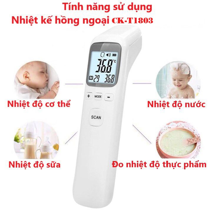 Nhiệt kế hồng ngoại CK-T1803 có 4 chế độ tuỳ chỉnh