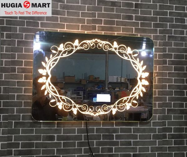 Gương soi đèn Led hình chữ nhật thiết kế theo mẫu