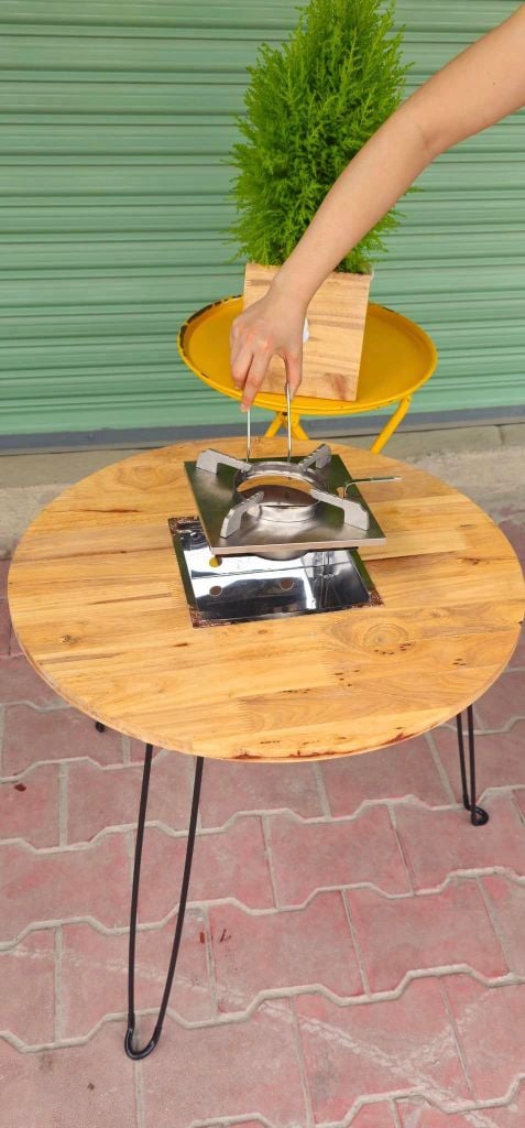 Bàn Nướng Than BBQ Gấp Gọn Tròn D60 - Tiện Lợi, Sang Trọng, An Toàn | Bàn Nướng BBQ Cao Cấp