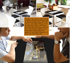 Bàn café đơn 60x60 cm  sử dụng màn hình cảm ứng 21,5 inch