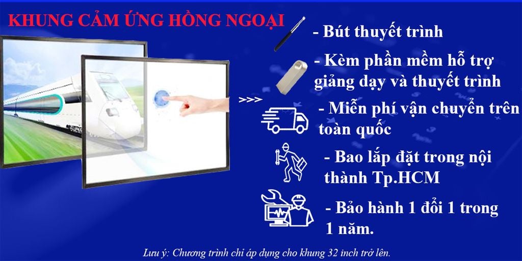 Khung Cảm Ứng Hồng Ngoại Dành Cho Màn Hình 32 Inch|Khung Cảm Ứng Gắn Cho TV LCD