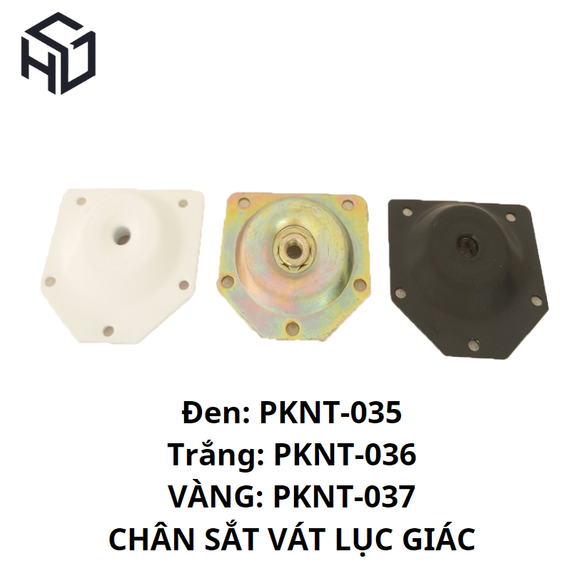 (PKNT-035) Bass Lục Giác 12 Độ Đen, Trắng, Bạc – Giải Pháp Kết Nối Chân Gỗ Nội Thất Chắc Chắn