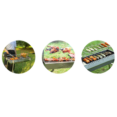 Bộ quay nướng tự động gà vịt | Quay nướng BBQ ngoài trời sử dụng Pin hoặc sạc điện thoại 5v siêu tiện lợi | Quay nướng