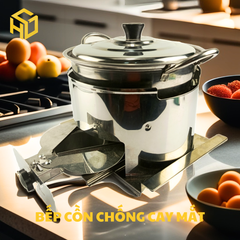 Bếp cồn chống cay mắt Hương Giang – Chuyên Dụng Lẩu Dê, Lẩu Bò, Tặng Kèm Vỉ Hấp Tiện lợi, bếp cồn chắn gió, siêu chắn gió bếp cồn, bếp lẩu cồn chuyên dụng, bếp cồn lẩu chuyên dụng
