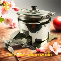 Bếp cồn chống cay mắt Hương Giang – Chuyên Dụng Lẩu Dê, Lẩu Bò, Tặng Kèm Vỉ Hấp Tiện lợi, bếp cồn chắn gió, siêu chắn gió bếp cồn, bếp lẩu cồn chuyên dụng, bếp cồn lẩu chuyên dụng