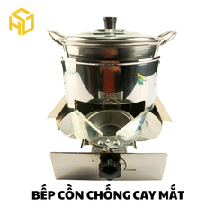 Bếp cồn chống cay mắt Hương Giang – Chuyên Dụng Lẩu Dê, Lẩu Bò, Tặng Kèm Vỉ Hấp Tiện lợi, bếp cồn chắn gió, siêu chắn gió bếp cồn, bếp lẩu cồn chuyên dụng, bếp cồn lẩu chuyên dụng