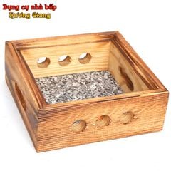 GDNB-52 Bếp Cồn Nhôm Đúc Nguyên Khối Bọc Gỗ Phong Cách Nhật Bản