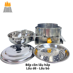Bộ Bếp Nồi Lẩu Đa Năng Hương Giang – Chuyên Dụng Lẩu Dê, Lẩu Bò, Tặng Kèm Vỉ Hấp Tiện lợi, bếp cồn chắn gió, siêu chắn gió bếp cồn, bếp lẩu cồn chuyên dụng, bếp cồn lẩu chuyên dụng