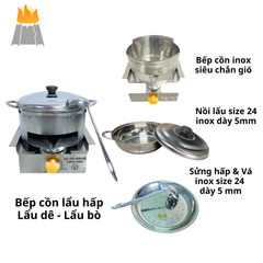 Bộ Bếp Nồi Lẩu Đa Năng Hương Giang – Chuyên Dụng Lẩu Dê, Lẩu Bò, Tặng Kèm Vỉ Hấp Tiện lợi, bếp cồn chắn gió, siêu chắn gió bếp cồn, bếp lẩu cồn chuyên dụng, bếp cồn lẩu chuyên dụng