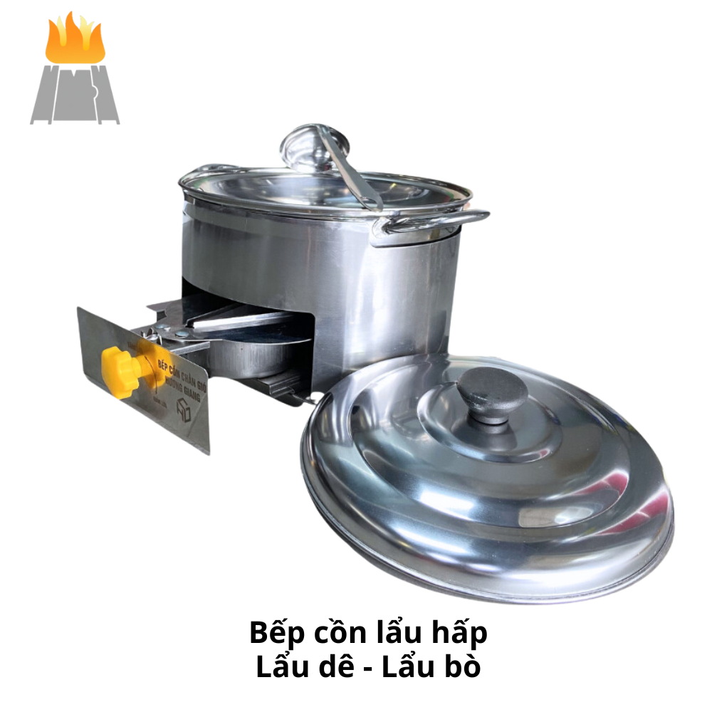 Bộ Bếp Nồi Lẩu Đa Năng Hương Giang – Chuyên Dụng Lẩu Dê, Lẩu Bò, Tặng Kèm Vỉ Hấp Tiện lợi, bếp cồn chắn gió, siêu chắn gió bếp cồn, bếp lẩu cồn chuyên dụng, bếp cồn lẩu chuyên dụng