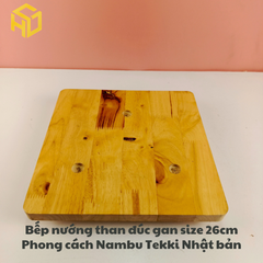 Bếp Nướng Than Đúc Gang 26cm Phong Cách Nambu Tekki Nhật Bản – Bếp Nướng than hoa Siêu Bền