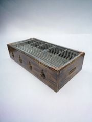Bếp nướng than inox bọc gỗ phong cách Hibachi nhật bản