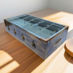 Bếp nướng than inox bọc gỗ phong cách Hibachi nhật bản