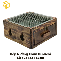 Bếp Nướng BBQ Cao Cấp | bếp nướng than mini | bếp nướng than inox bọc gỗ
