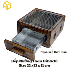 Bếp Nướng BBQ Cao Cấp | bếp nướng than mini | bếp nướng than inox bọc gỗ