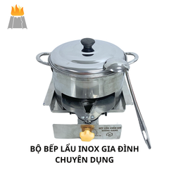 Nồi Lẩu 24 Kèm Bếp Cồn Chắn Gió Chuyên Dụng Hương Giang| bếp lẩu cồn , nồi lẩu bếp cồn,bếp lẩu cồn, bếp cồn inox cao cấp,bếp cồn đẹp
