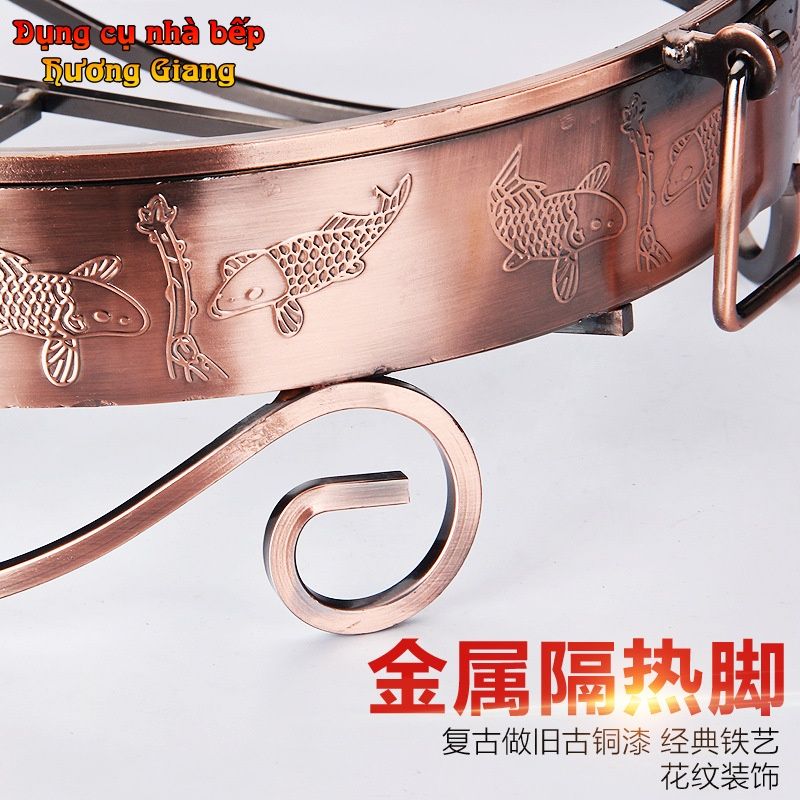 Bộ Chảo Lẩu Hợp Kim Nhôm Kèm Bếp Cồn Phong Cách Trung Hoa GDNB-29