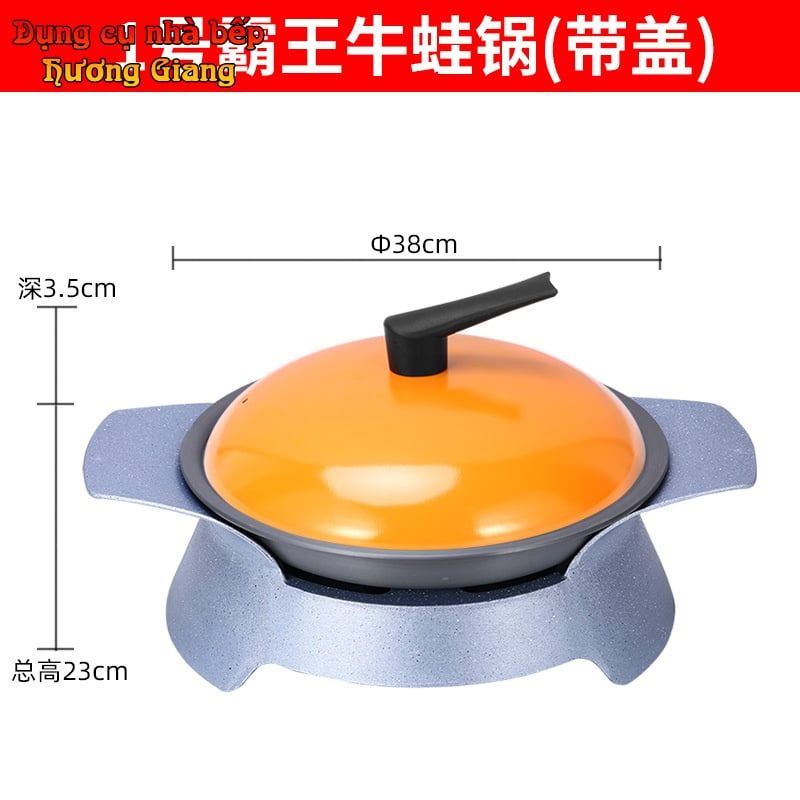 Bộ Chảo Nướng Kèm Bếp Cồn Hợp Kim Nhôm Chống Dính GDNB-25