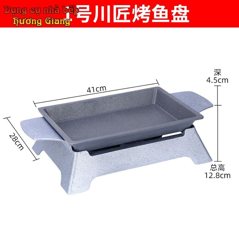 Bộ Chảo Nướng Kèm Bếp Cồn Hợp Kim Nhôm Chống Dính GDNB-25