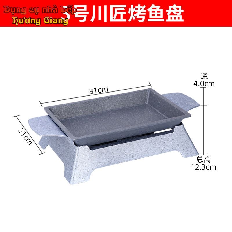 Bộ Chảo Nướng Kèm Bếp Cồn Hợp Kim Nhôm Chống Dính GDNB-25