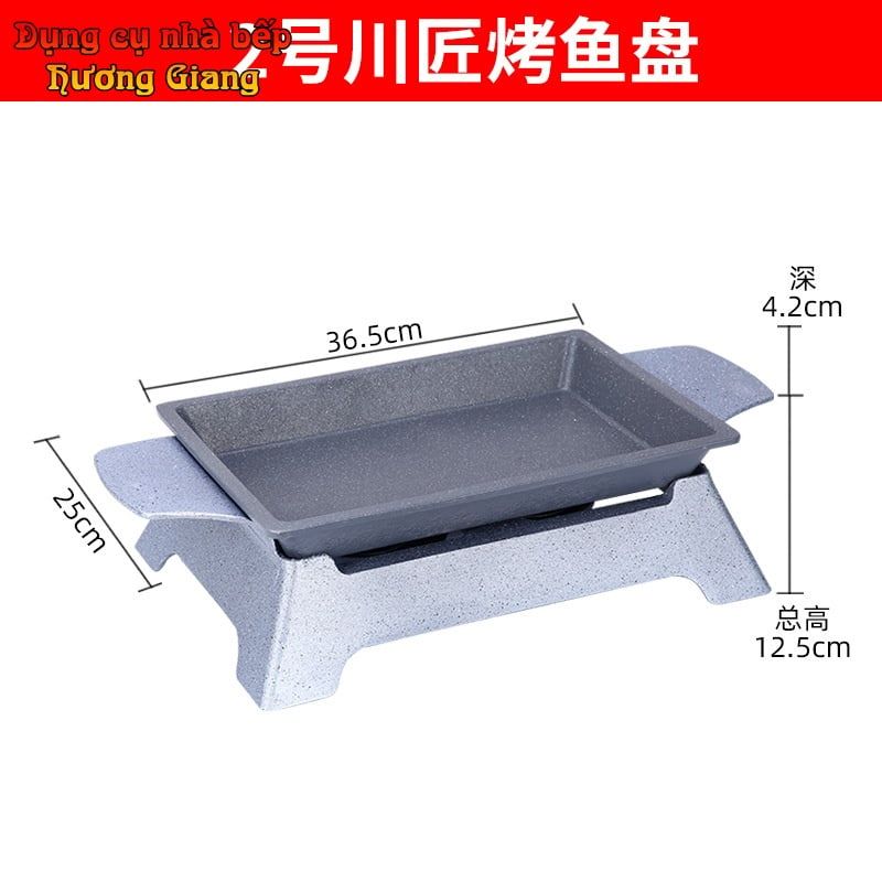 Bộ Chảo Nướng Kèm Bếp Cồn Hợp Kim Nhôm Chống Dính GDNB-25