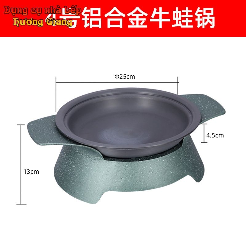Bộ Chảo Nướng Xào Hộp Kim Nhôm Hình Chữ Nhật Kèm Bếp Cồn Hàn Quốc GDNB-15