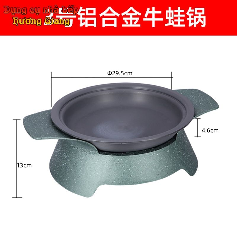 Bộ Chảo Nướng Xào Hộp Kim Nhôm Hình Chữ Nhật Kèm Bếp Cồn Hàn Quốc GDNB-15