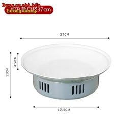 Bộ Đĩa Tròn Chống Dính Kèm Bếp Cồn Hâm Nóng Hợp Kim Nhôm GDNB-17