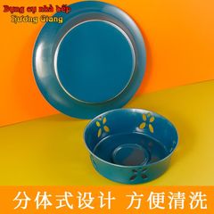 Bộ Đĩa Tròn Chống Dính Kèm Bếp Cồn Hâm Nóng Hợp Kim Nhôm GDNB-17
