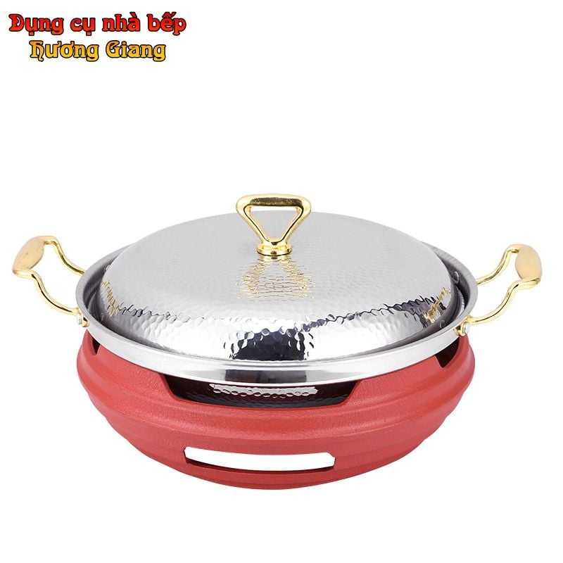 Bộ Lẩu Chảo Kèm Bếp Cồn Hâm Nóng GDNB-3
