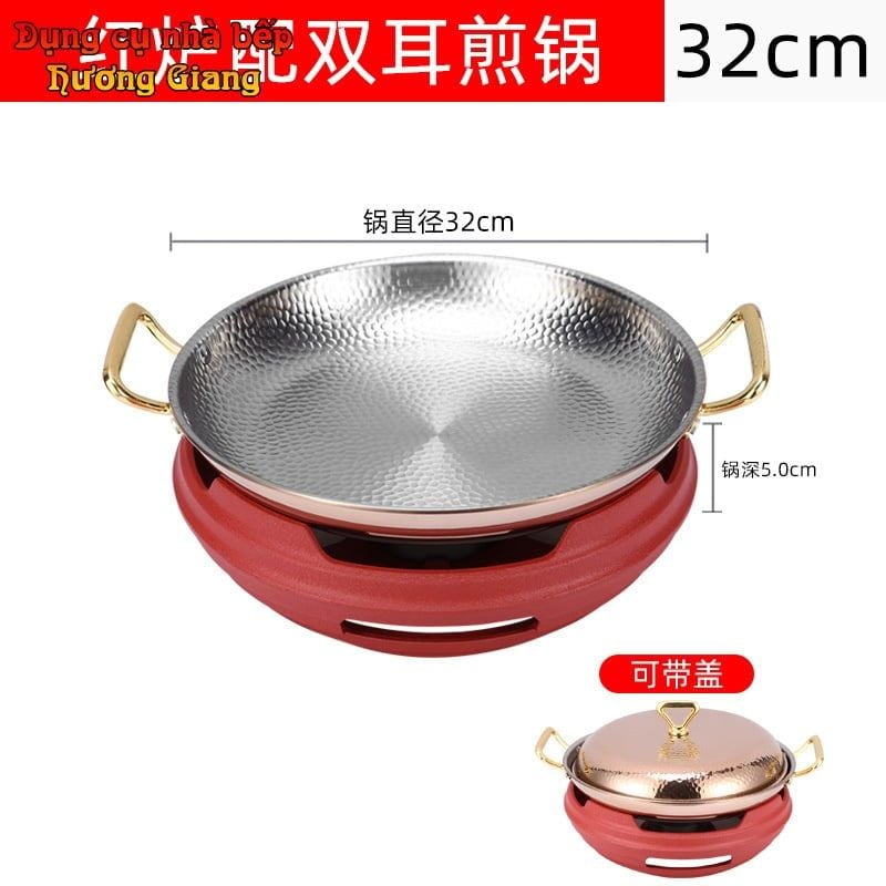 Bộ Lẩu Chảo Kèm Bếp Cồn Hâm Nóng GDNB-3