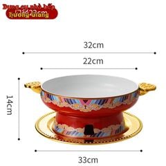 Bộ Nồi Lẩu Bếp Cồn Mini Phong Cách Trung Hoa GDNB-13