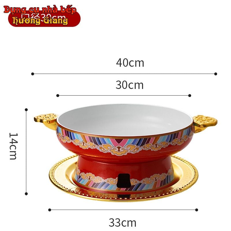 Bộ Nồi Lẩu Bếp Cồn Mini Phong Cách Trung Hoa GDNB-13
