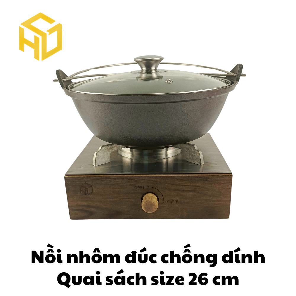 Nồi Nhôm Đúc Nguyên Khối 27cm - Chống Dính, Giữ Nhiệt Tốt | Nồi Nhôm Cao Cấp