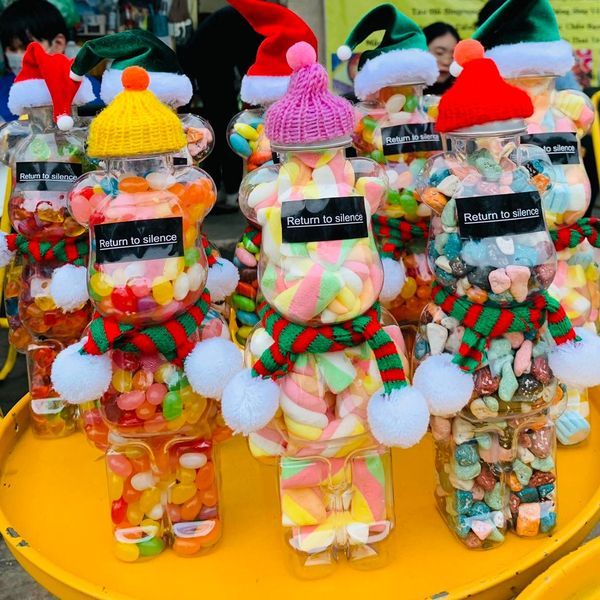 Chai nhựa PET 500ml Gấu Bearbrick KAWS | Chai Nhua pet 500ml Gấu