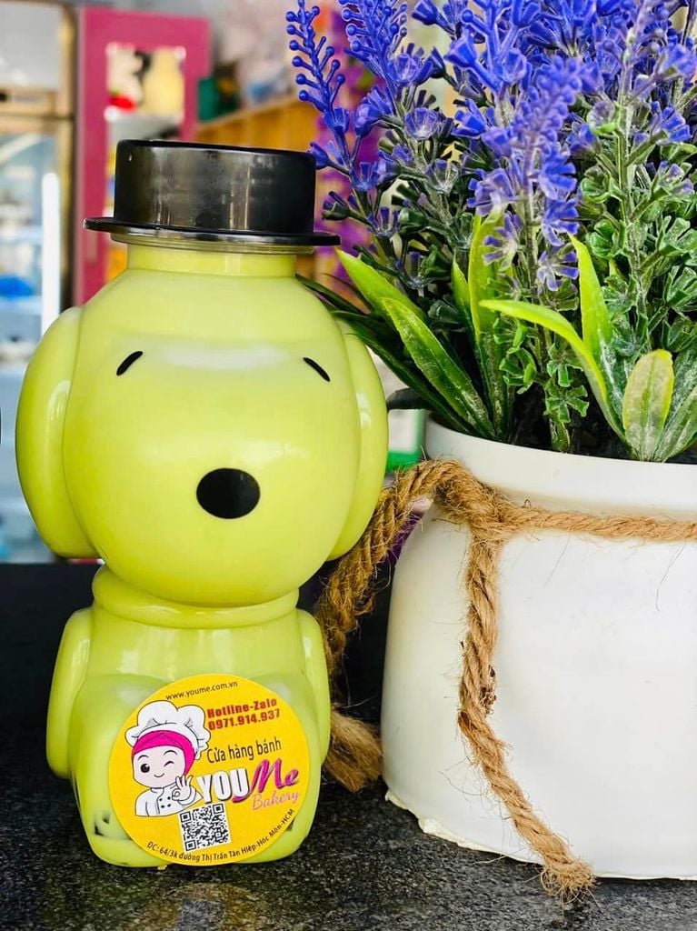 Chai nhựa PET 350ml hình Chó Snoopy | Chai Nhựa Đựng Trà Sữa