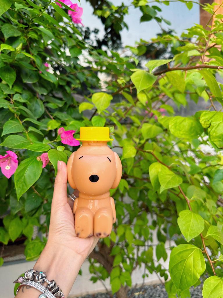 Chai nhựa PET 350ml hình Chó Snoopy | Chai Nhựa Đựng Trà Sữa