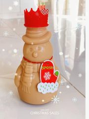 Chai nhựa PET tròn đựng trà sữa 400ml hình người tuyết