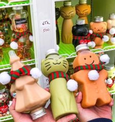 Chai Nhựa đựng trà sữa Cây Thông noel 400ml | chai nhua PET
