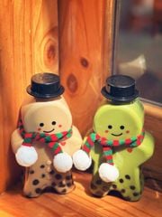 Chai nhựa PET dẹp đựng Trà Sữa bánh quy gừng 500ml