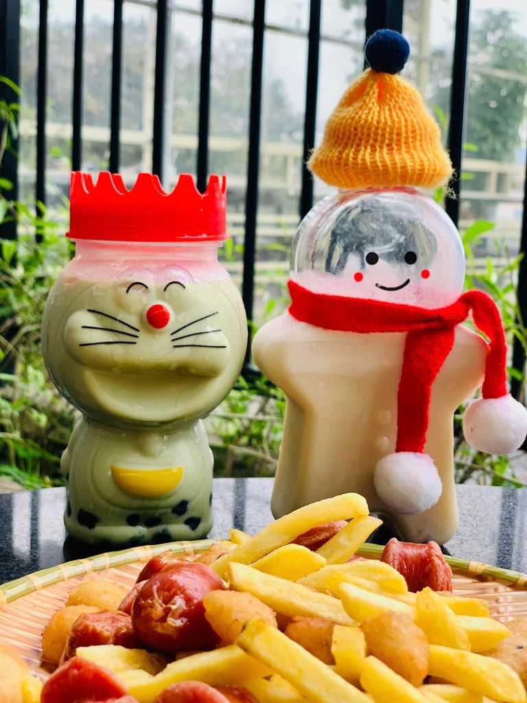 Hũ Nhựa PET 500ml Hình Mèo Doraemon| Hũ PET nắp nhựa