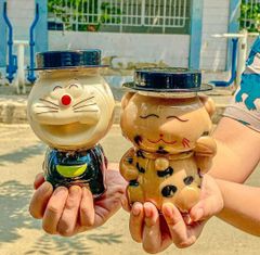 Hũ Nhựa PET 500ml Mèo Thần Tài | Hũ PET nắp nhựa