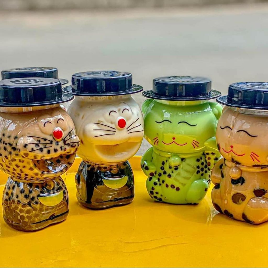 Hũ Nhựa PET 500ml Mèo Thần Tài | Hũ PET nắp nhựa
