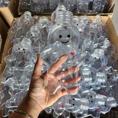 Chai nhựa PET dẹp đựng Trà Sữa bánh quy gừng 500ml