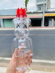 Chai nhựa đựng trà sữa hình gấu bearbrick 250ml, 400ml, 550ml đựng trà sữa , nước ép - Giá Xưởng