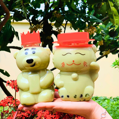 Chai Nhựa PET 450ml Hình Gấu Dâu | Chai Nhua PET 450ml Gấu