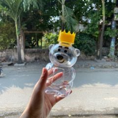 Chai Nhựa PET 450ml Hình Gấu Dâu | Chai Nhua PET 450ml Gấu