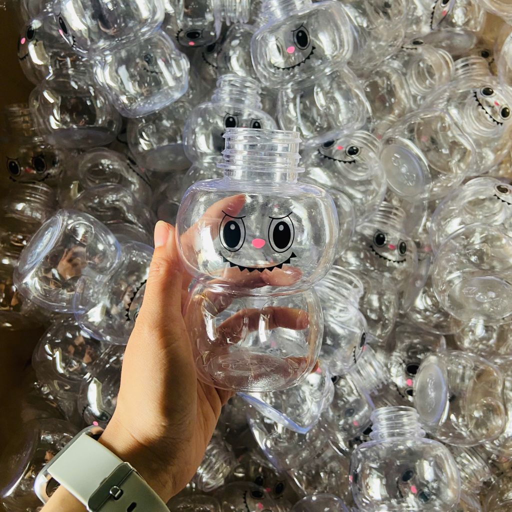 Chai Nhựa PET 350ml Hình Labubu | Chai Nhựa 350ml Hình Labubu